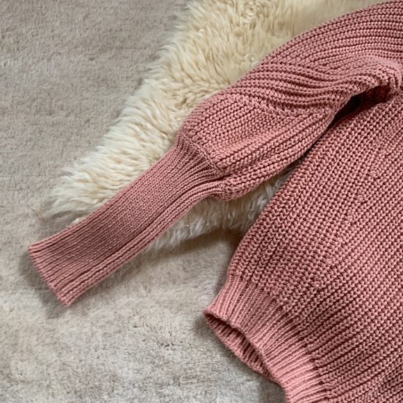 ULLA JOHNSON COSIMA WOVEN SWEATER Dusty Rose Chunky Knit Small S - Picture 8 of 14